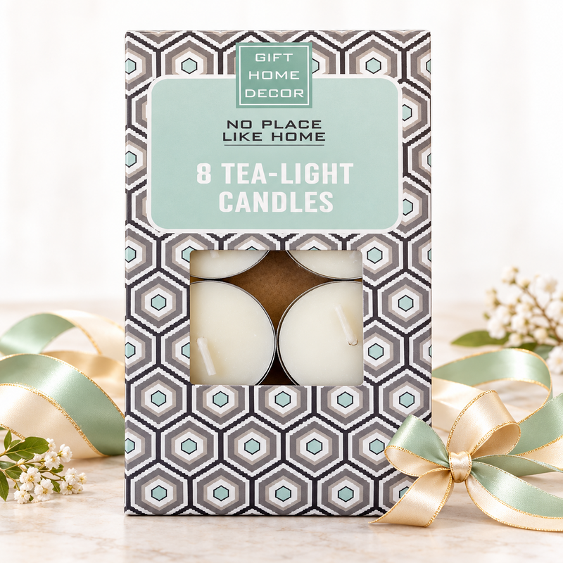 Gift Set Tea-Light Candle White 3.5cm 8's
