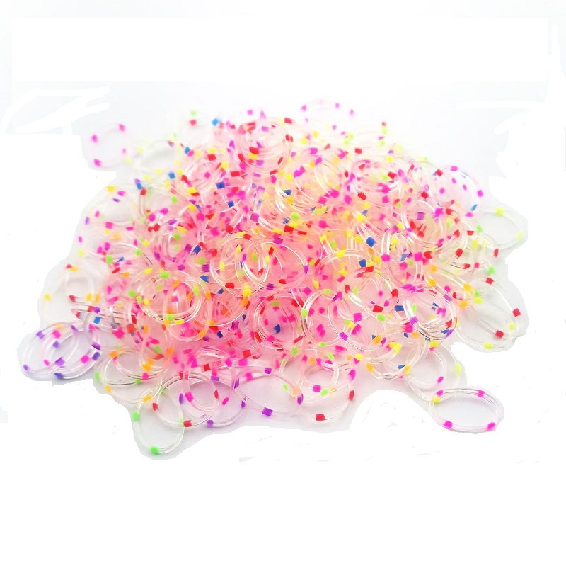 Elastics Bands Mini Brights & Clear 300pk