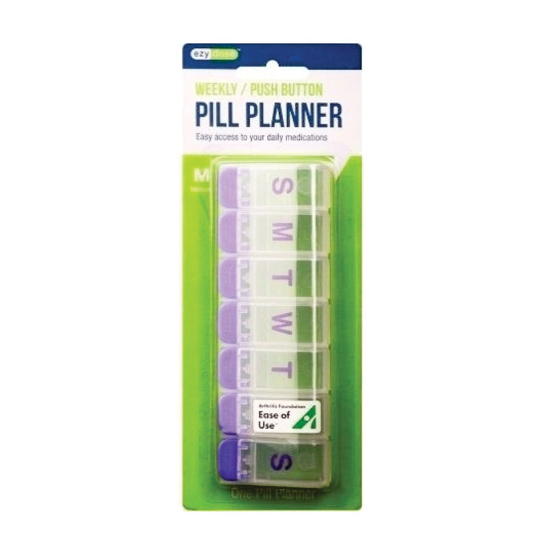 Ezy - Care Pill Reminder 7 Day Push Button Medium