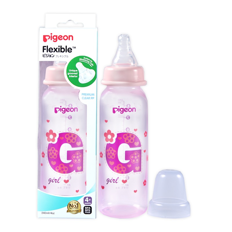 Pigeon Drinking Flex Bottle Std NeckPink 240ML