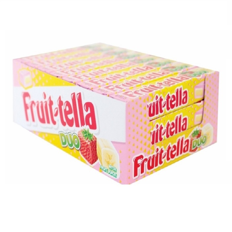 Fruit-Tella Banana/Strawberry Display of 24