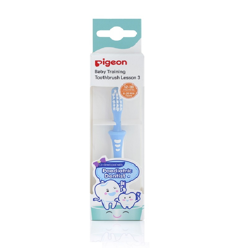 Pigeon Baby Training Toothbr lesson 3 Blue