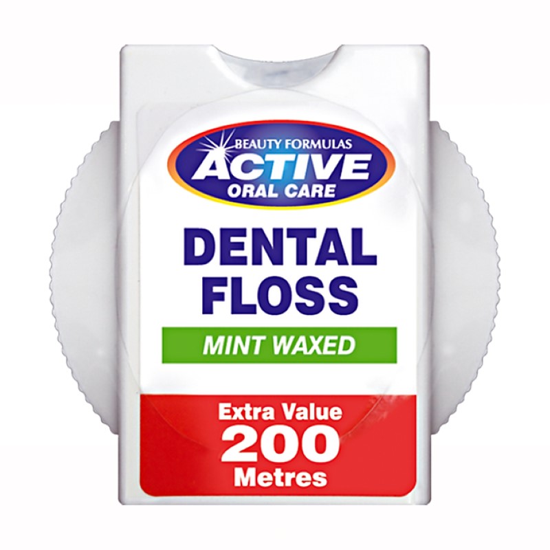 B/F Active Dental Floss Waxed Mint 200m