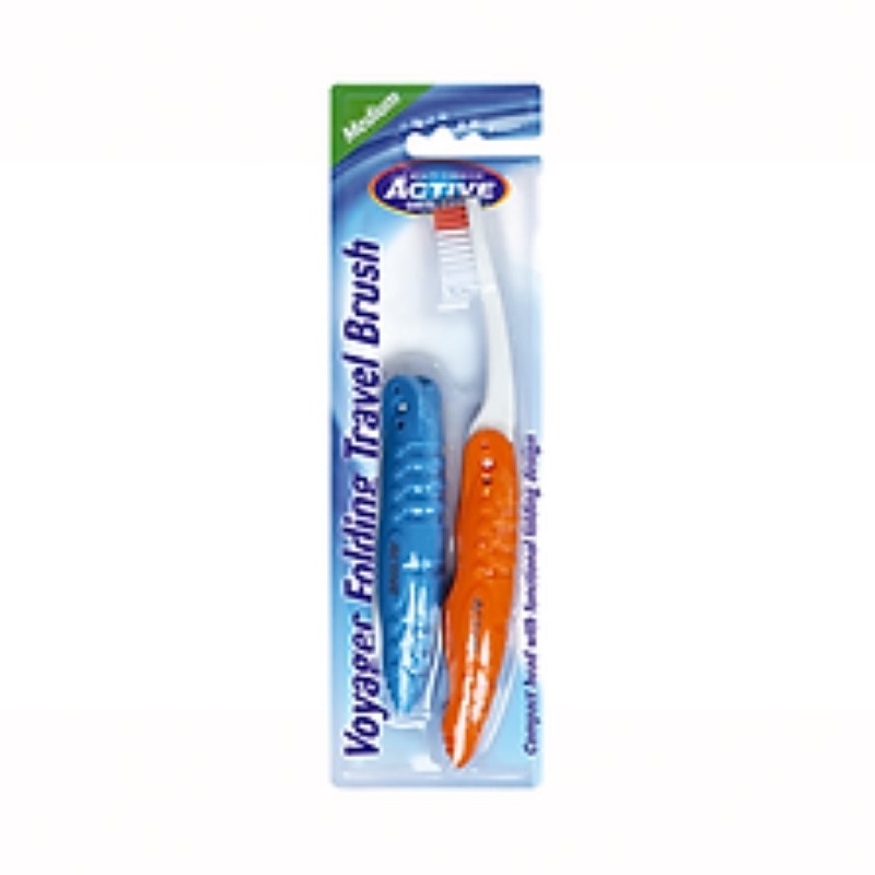 B/F Active Toothbrush Folding Travel 2pk