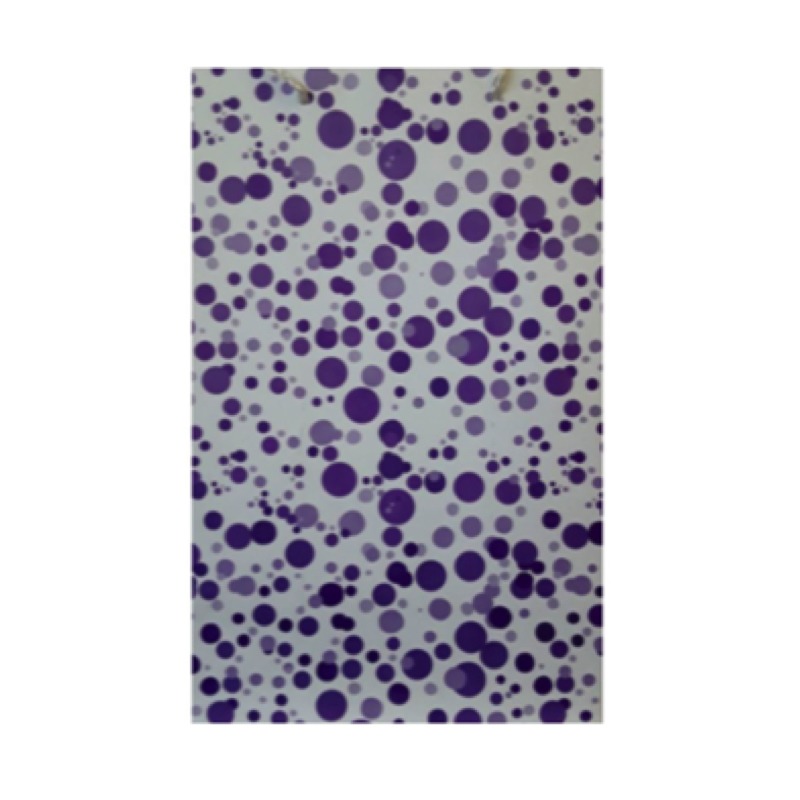 Gift Bag Medium White/Purple Bubbles