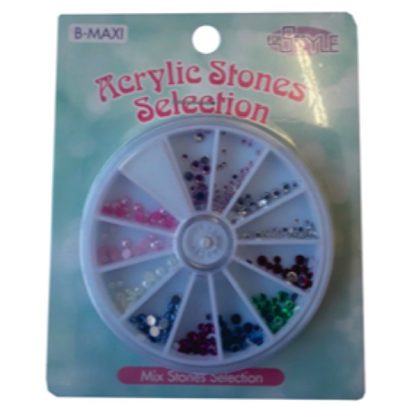 Nail Art Rhine Stone in Circle Case