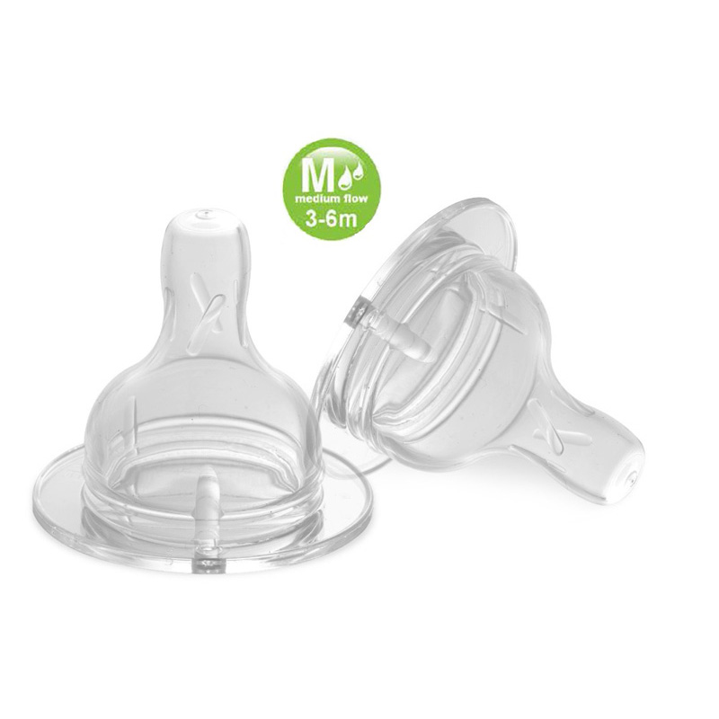 Feeding Teats Classic Wide Neck Medium Flow 3-6 Mths 2Pk