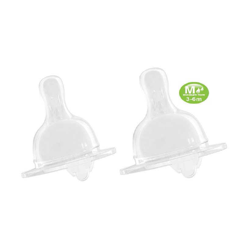 Feeding Teats Proflo Silicon Nipples 3-6 Mths 2Pk