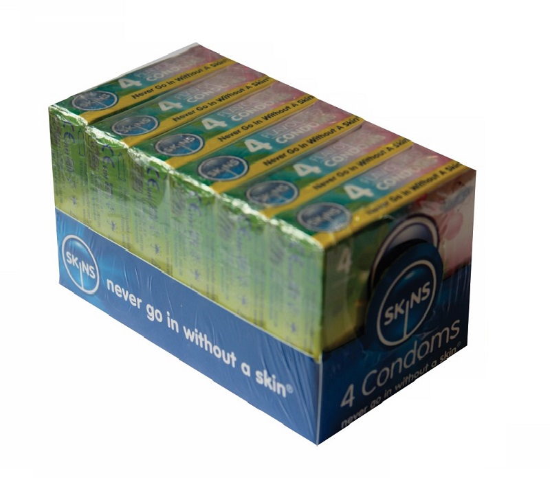 Skins Condoms Flavours 6 Pack of (4's)