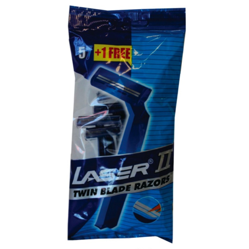 Razor Blade Disposable Laser Twin Blade 5pc + 1 Fr