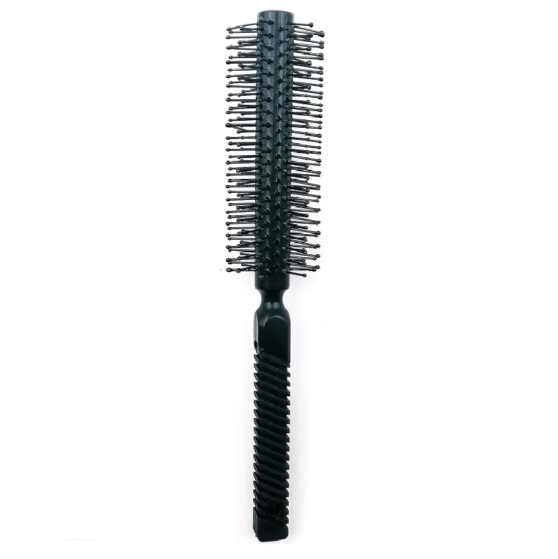 Brush Hair Rotator Rubber Handle Black 15mm