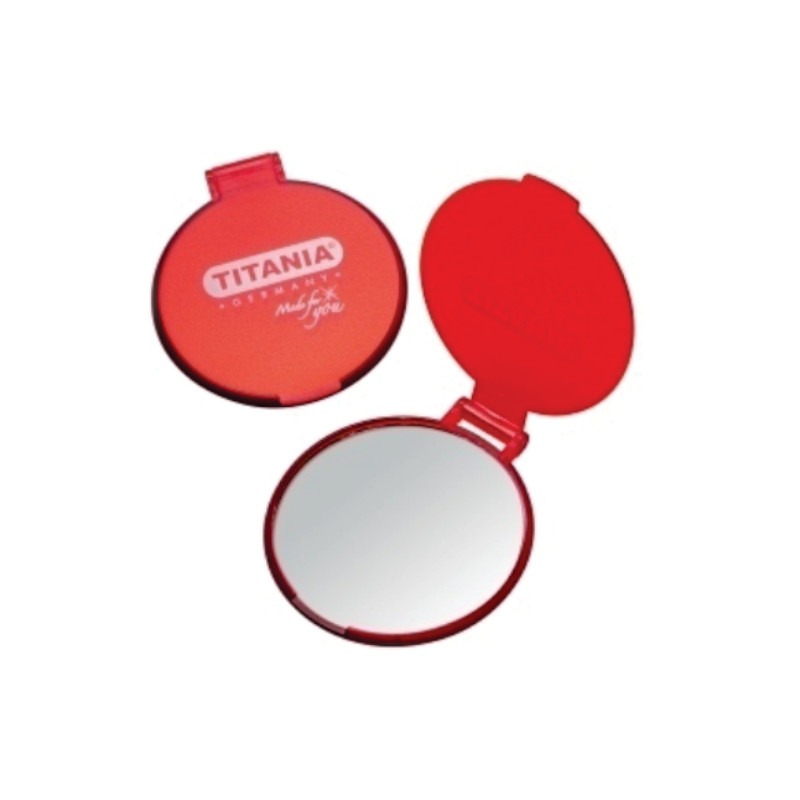 Titania Folded Pocket Mirror Red