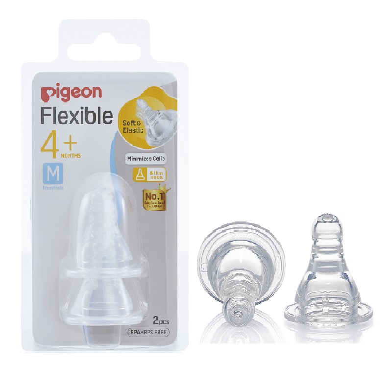 Pigeon Feeding TeatsPeristaltic Nipple Medium 2pc( Std Bottles)