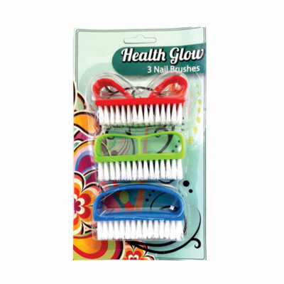 Nail Brush Plastic 3pce Assorted Colours