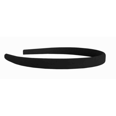 Aliceband Covered 10mm 1pk - Black