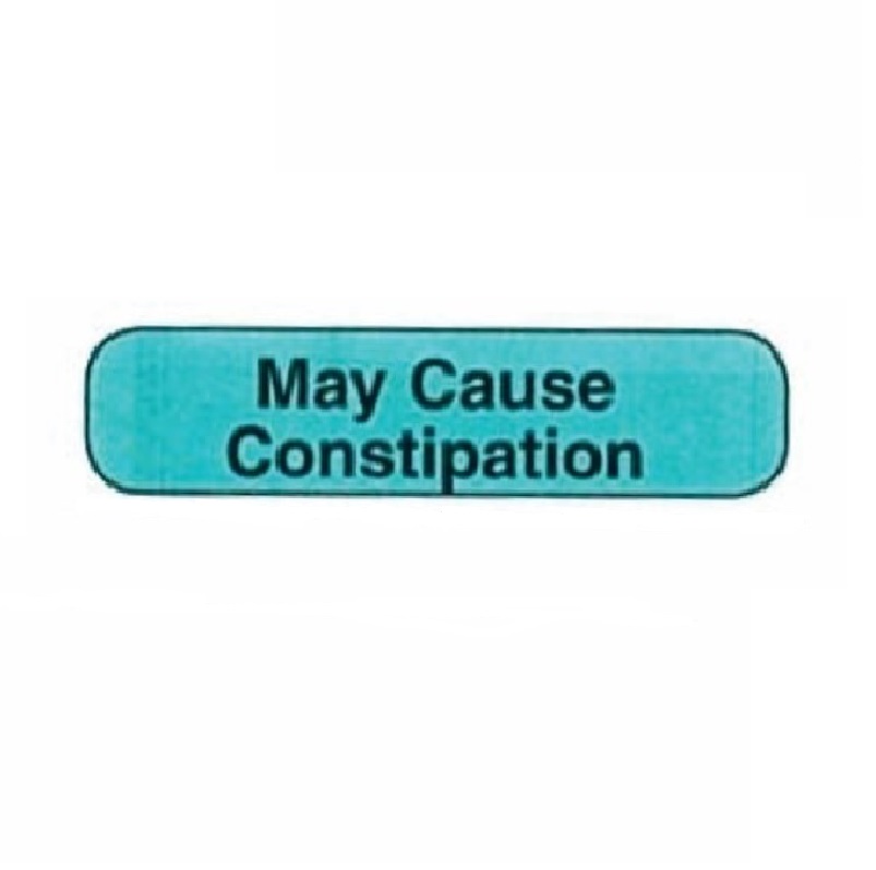 Patient Advisory Label – May Cause Constipation- Blue 500's