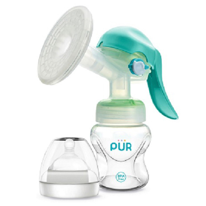 Breast Feeding Pump Manual with Wide Neck Bottle 130ml