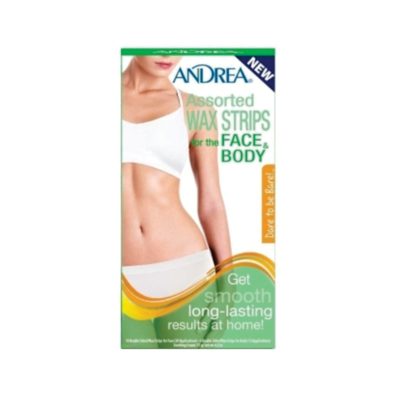 Andrea Remover Face/Body Wax Strips Assorted