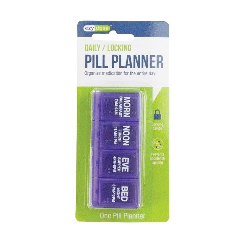 Ezydose Pill Reminder Adult Lock Daily