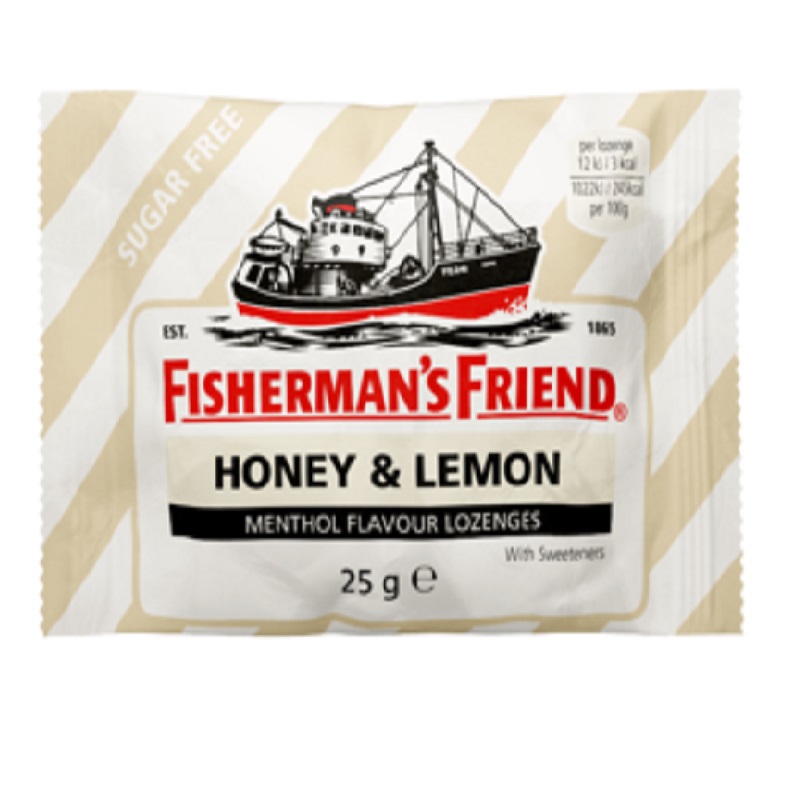 Fishermans Friend Honey,Lemon Stripe Sugar Free 24
