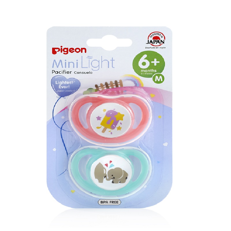 Pigeon Pacifier  Mini Light M 2PC(Girl)