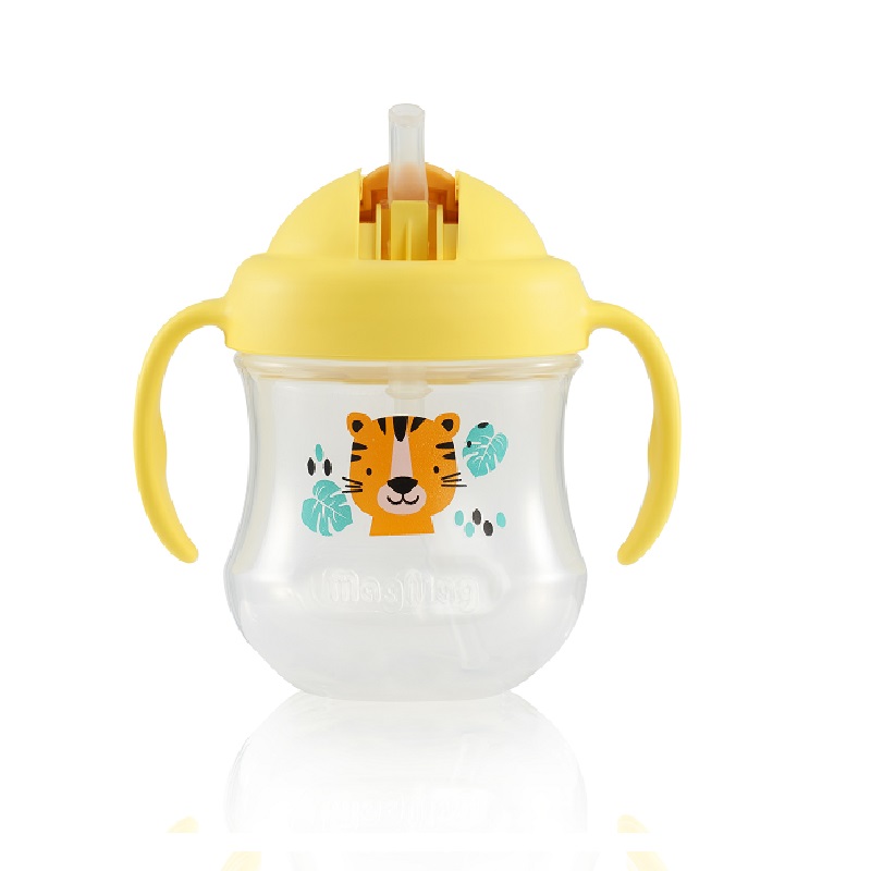 Pigeon Drinking Mag Mag Straw Cup Matte Yellow