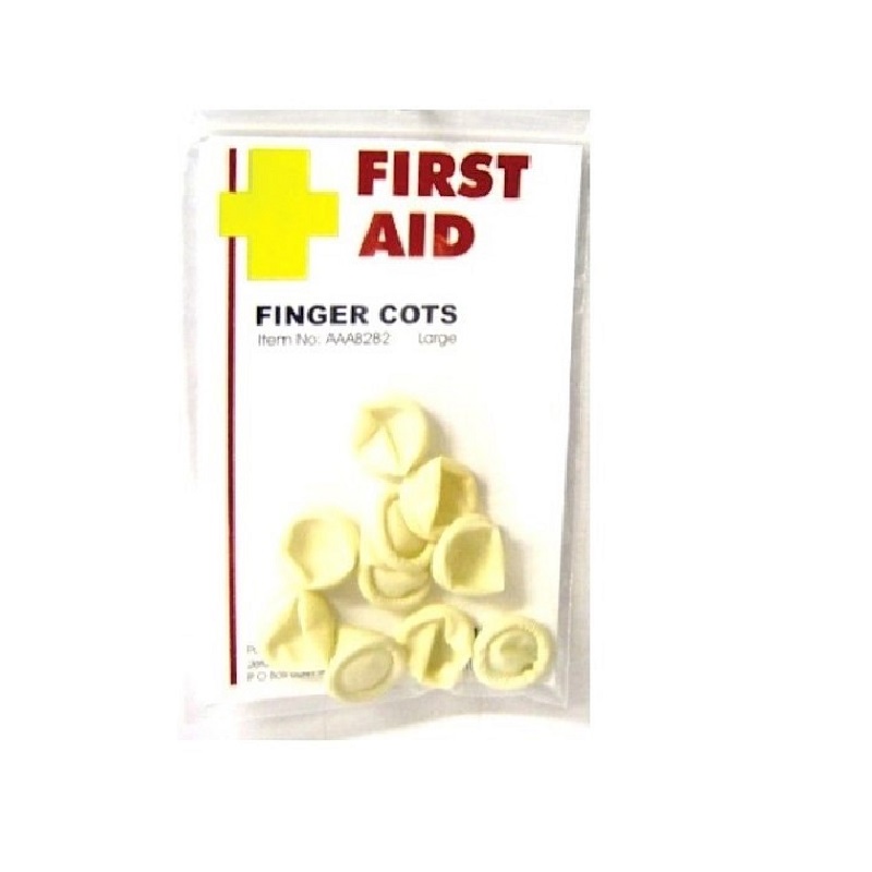 First Aid Fingercot S/M 10 Per Pack