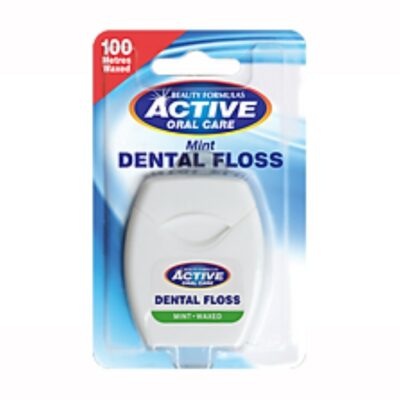 B/F Active Dental Floss Mint Waxed 100m