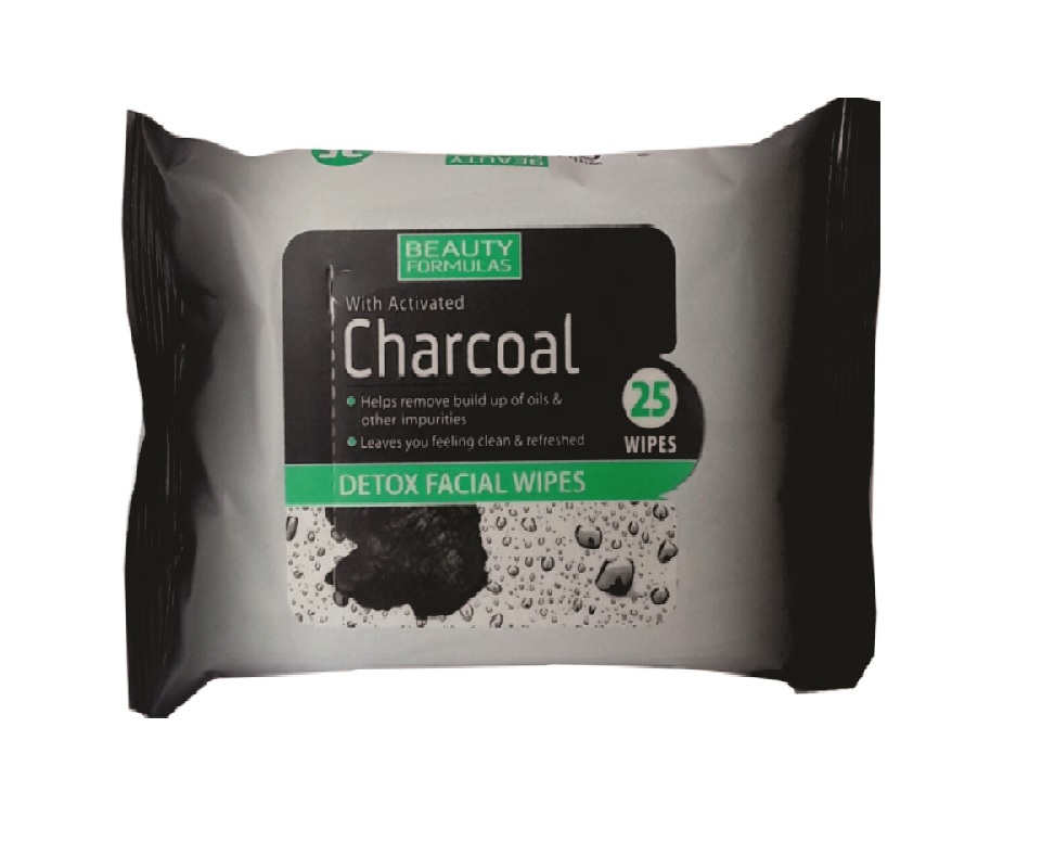 B/F Charcoal Facial Wipes 25's