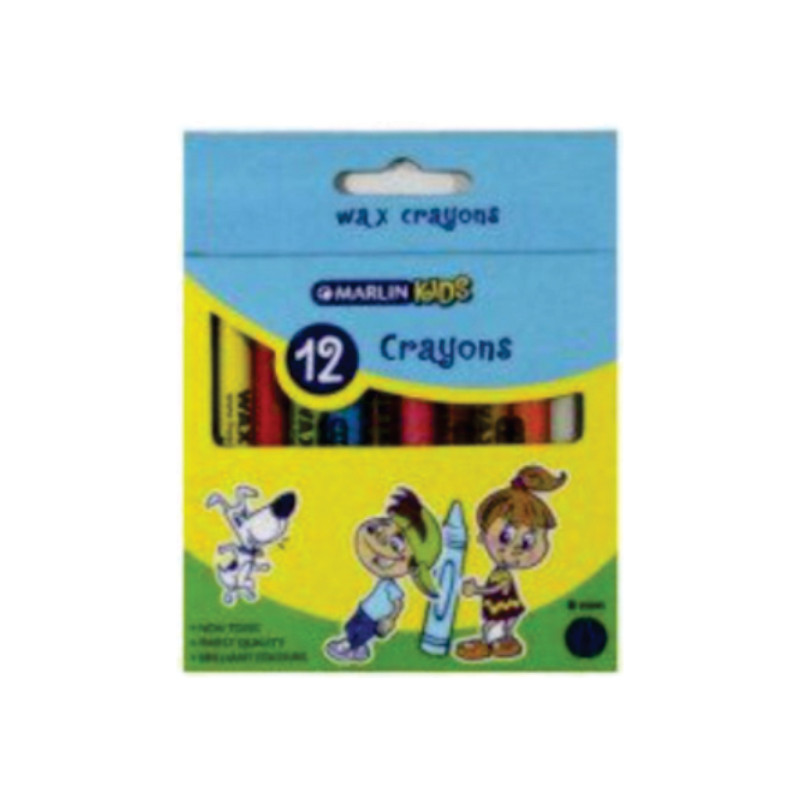 Marlin Stationery Crayons Wax 12's