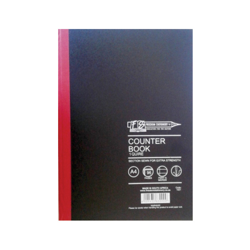 Stationery Counter Book 1 Quire A4 96 Page