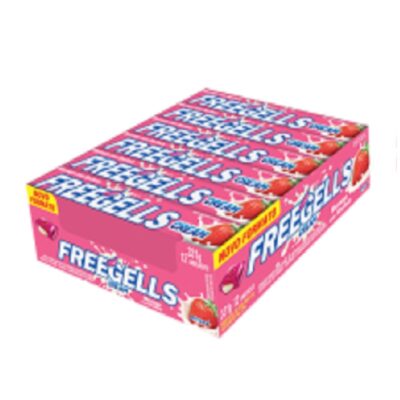 Sweets Freegells Strawberry Menthol Display 12's
