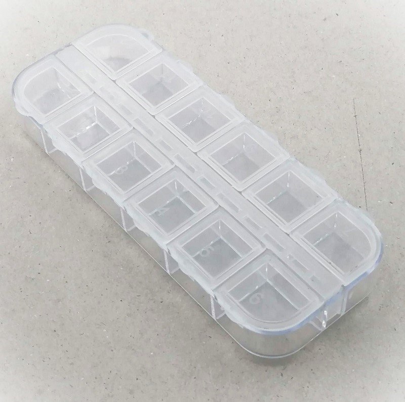 Nail Art 12 Compartment Box 4Pk