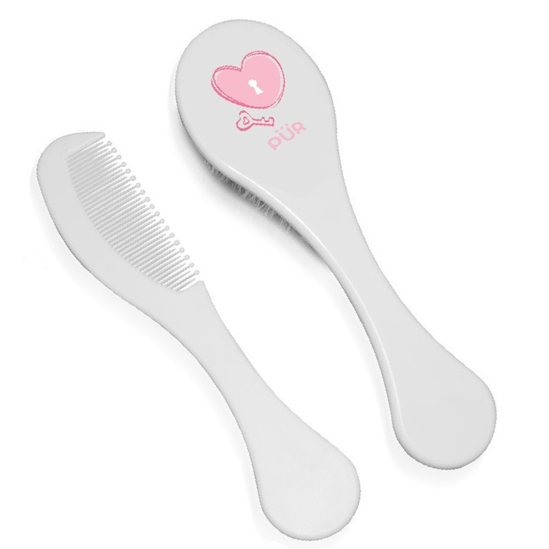 Baby Brush &  Comb Set - Pink