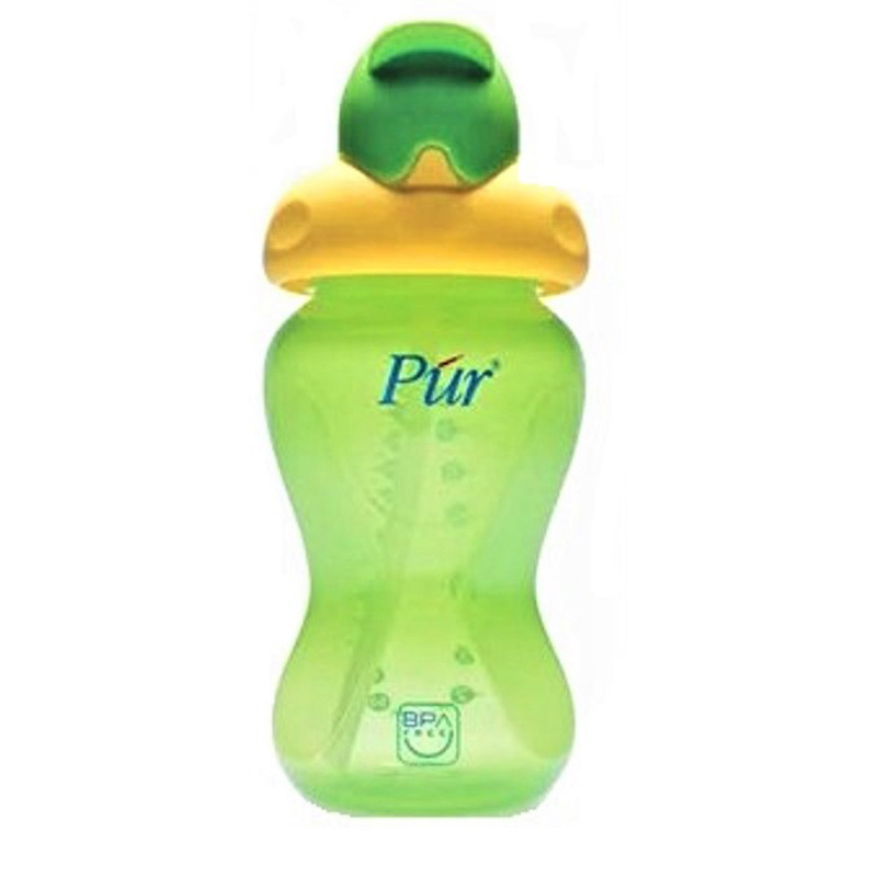 Drinking Cup Flip Straw 250ml - Green