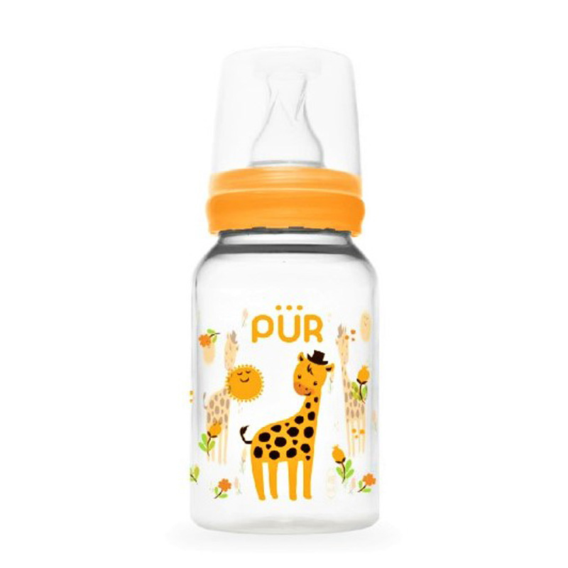 Drinking Bottle Classic Round Standard Neck 125ml - Yellow
