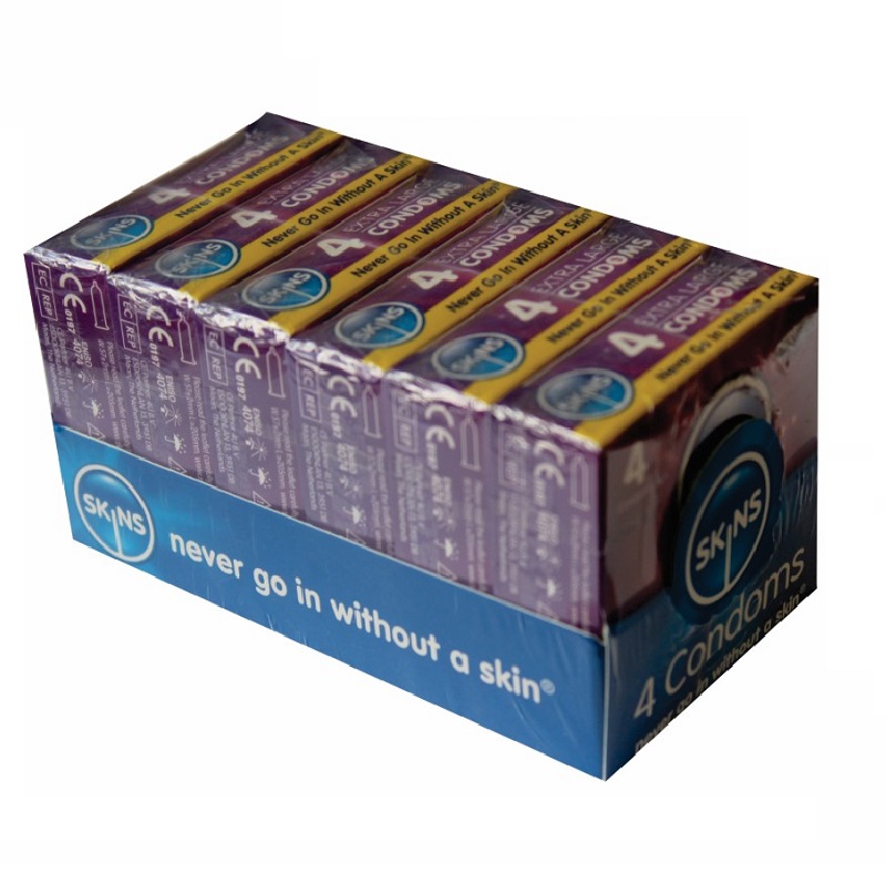 Skins Condoms Extra Large 6 Pack of (4's)