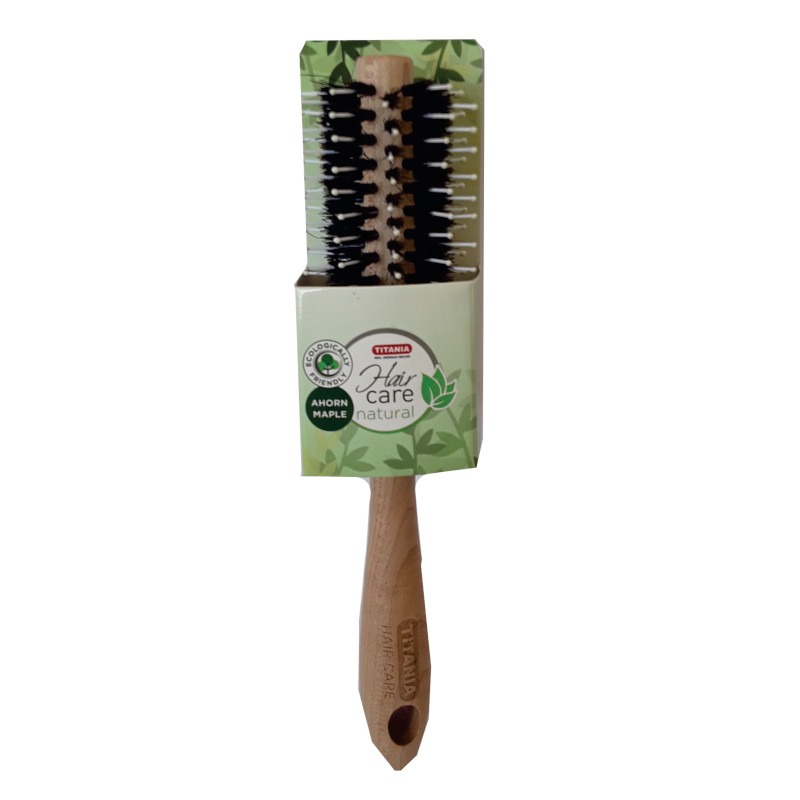 Titania Hair Care Brush Round Maple Wood