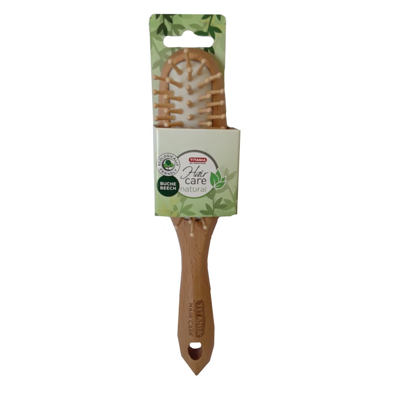 Titania Hair Care Brush Rectangular Beech Wood