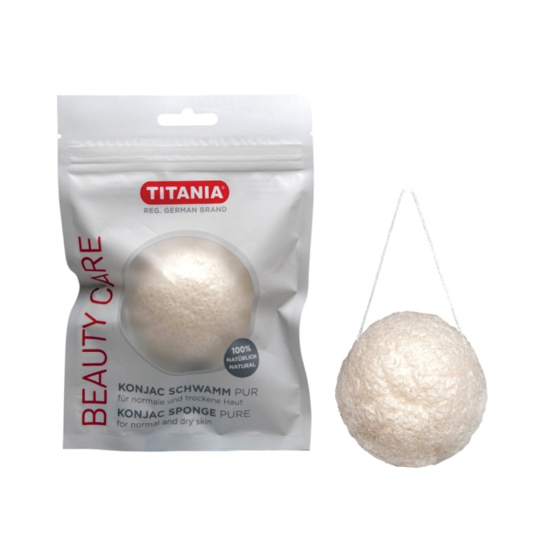 Titania Konjac SpongePURE Natural Coloured Dried