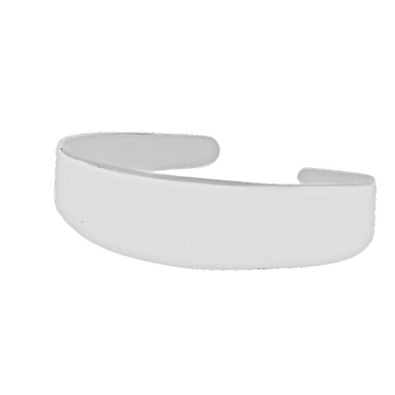 Aliceband Plastic 25mm 1pk - White