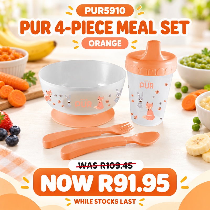 Meal Set Weaning 4pc - Orange