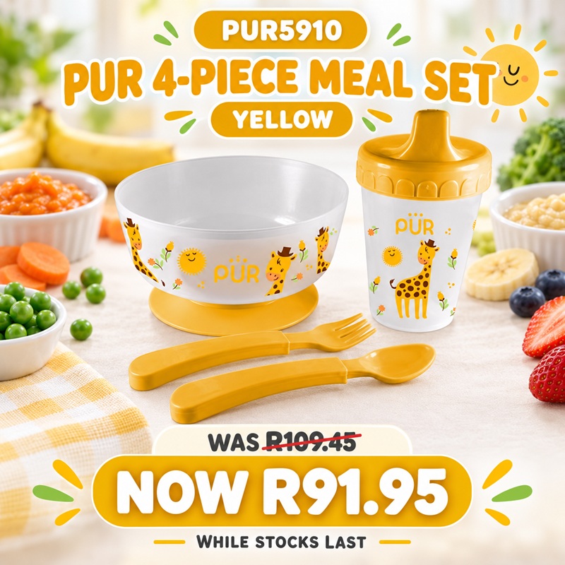 Meal Set Weaning 4pc - Yellow
