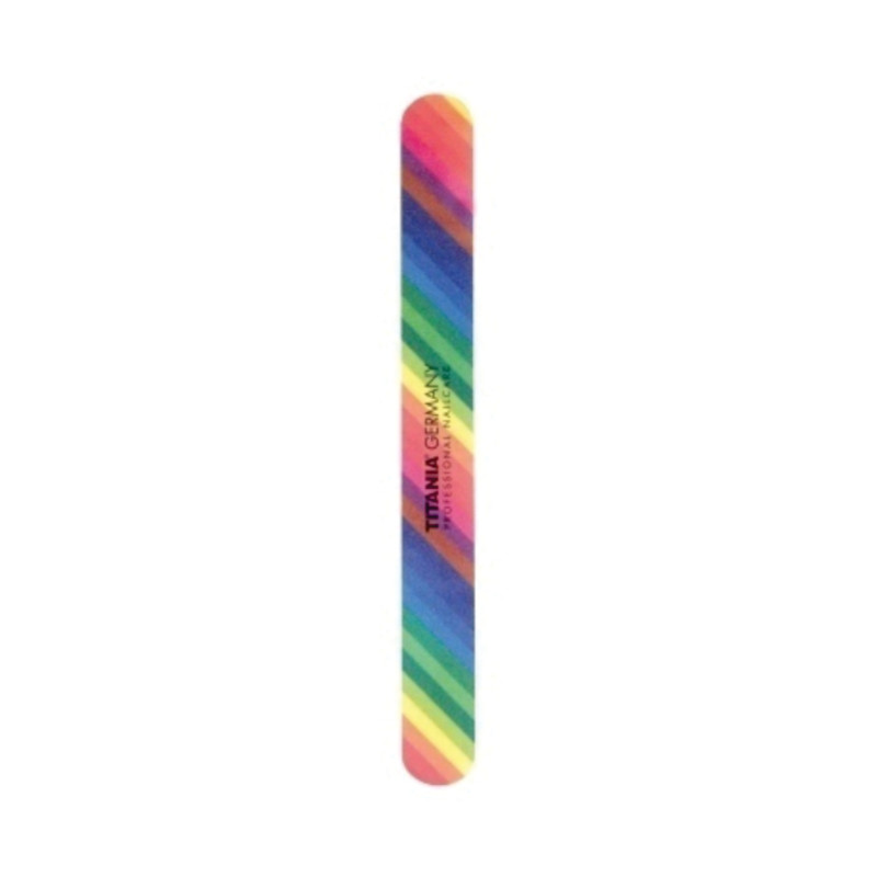 Titania Emery Nail File Rainbow Rough & Fine