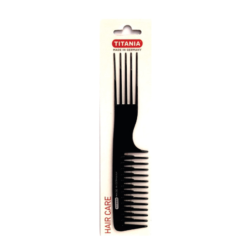 Titania Backcombing Black,Silver Printed 20.5cm