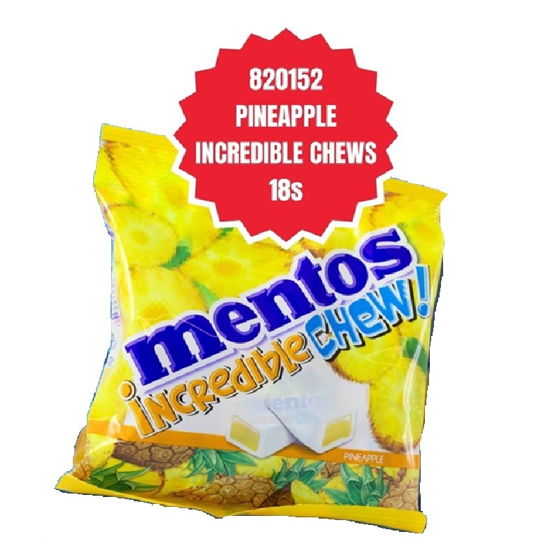 Mentos Incredible Chews Pineapple 18s