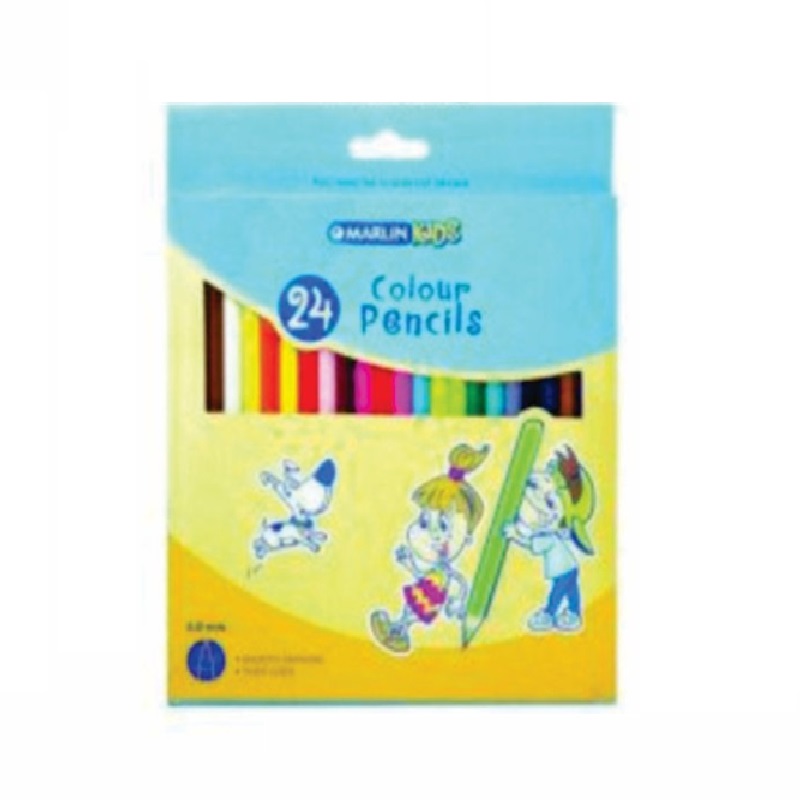 Marlin Stationery Pencils Long Colour 24's