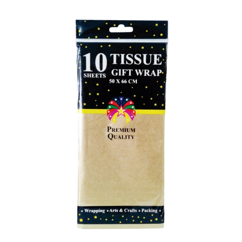 Tissue Paper Gold 10 Sheets 50 x 66cm