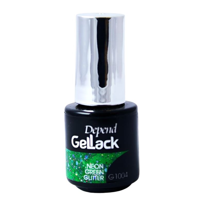 Depend Gel Lack Colour No 1004 Neon Green Glitter