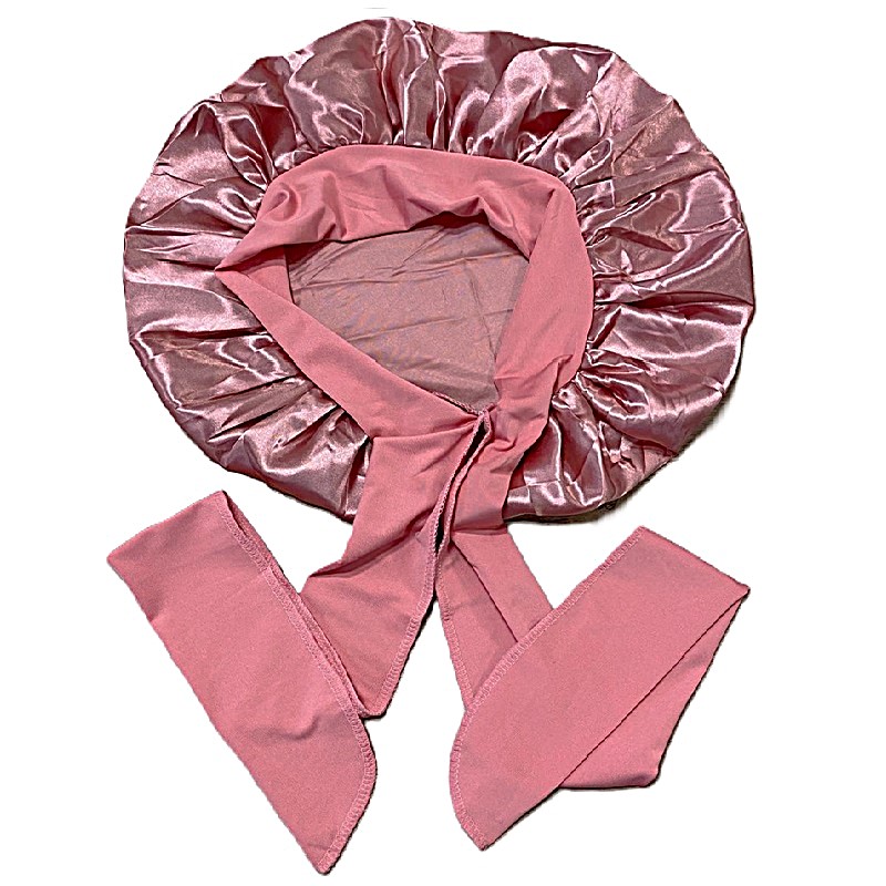 Bonnet Tie Up Satin Pink